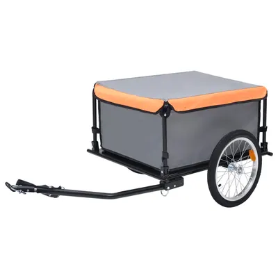Gossi remorca pentru bicicleta, gri si portocaliu, 65 kg