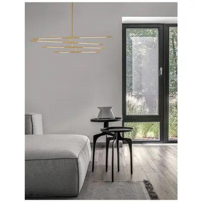 Lampa suspendata RACCIO Auriu Metal & Acrylic LED 40 Wat 230 Volt 2800Lm 3000K IP20