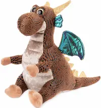 Jucărie de pluș Amek Toys - Dino, maro, 22 cm