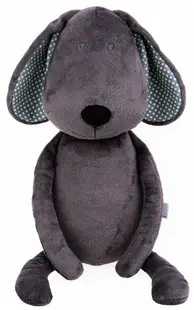 Jucărie moale de îmbrățișat Bali Bazoo - Dog, 58 cm, gri