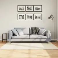vidaXL Covor pufos "PAMPLONA" cu fire înalte, crem modern, 120x170 cm