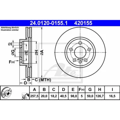 Disc frana ATE 24.0120-0155.1