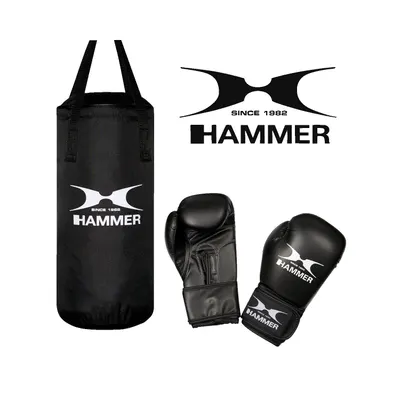 Set Sac de Box si Manusi pentru Copii Hammer Fit Junior 50 cm