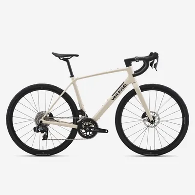 Bicicletă de șosea carbon SRAM Rival AXS E1 2x12v, EDR CF Bej
