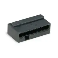 MICRO PUSH WIRE® connector for junction boxes; for solid conductors; 0.8 mm Ø; 8-conductor; dark gray housing; light gray cover; Surrounding air temperature: max 60°C; dark gray