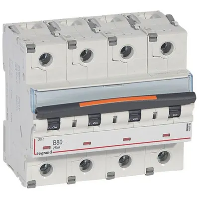 Disjunctor DX³-4P-400V~-80A-25kA-curba B - 6M