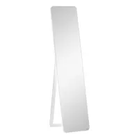 HOMCOM Oglindă pe Picior și de Perete dreptunghiulară dim. 37L x 43l x 156H cm Aspect Lemn Alb | Aosom Romania