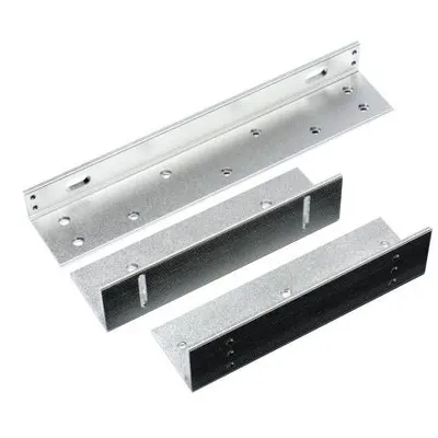 Suport inoxidabil din duraluminiu pentru montarea electromagnetilor de 500 kgf cu buzzer la usi cu deschidere in interior MBK-500ZL-BZ