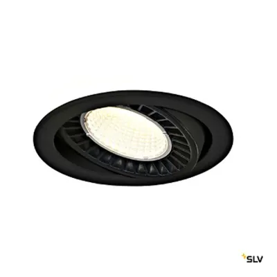 SUPROS DL cil incastrat tavan,rotund,negru,4000lm,4000K