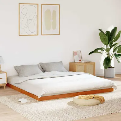 vidaXL Cadru de pat, maro ceruit, 180x200 cm, lemn masiv de pin