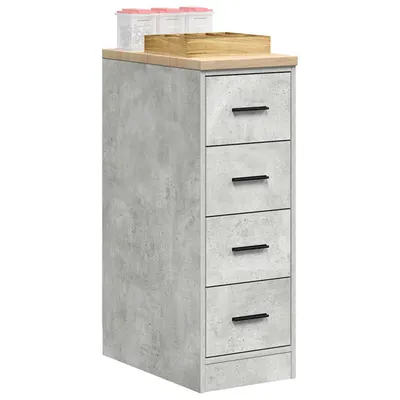 Gossi dulap depozitare garaj beton gri 30x51x85 cm lemn masiv de pin