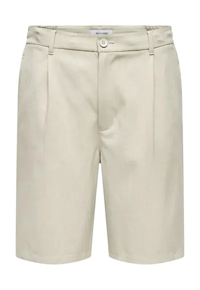 Pantaloni scurti barbati Sons - 22032473 - Poliester reciclat/Viscoza - Bej - Bej