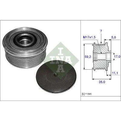 Sistem roata libera, generator INA 535 0087 10