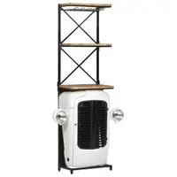 Gossi dulap de vin design tractor alb 49x31x172 cm mango nefinisat