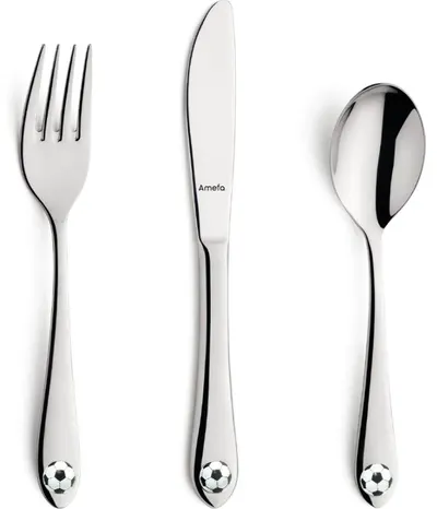 Tacâmuri pentru copii Amefa - Footie, 3 piese