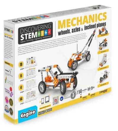 Engino STEM Mechanics Constructor - Roți, osii, plane, plane