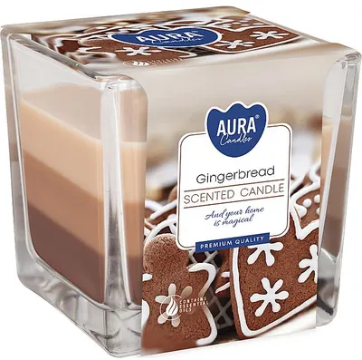 Lumânare parfumată Bispol Aura - Gingerbread, 170 g