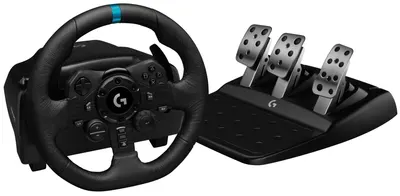 Volan cu pedale Logitech - G923, PS4/PS5/PC, negru