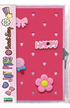 Jurnal cu decoratiuni 3D. Joy Pins Roz