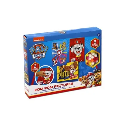 Set mozaic Paw Patrol cu Pompoane colorate