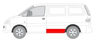 Panou lateral partea stanga inferioara, lungime 180cm HYUNDAI H-1 STAREX intre 1997-2004