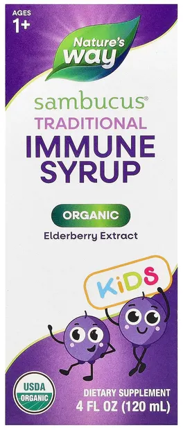 Sambucus Organic Sirop pentru copii, 120 ml, Nature's Way