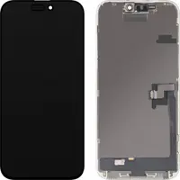 Display cu Touchscreen MP compatibil cu Apple iPhone 16 Pro Max, cu Rama, Versiune OLED FHD IC Movable, Negru, Swap