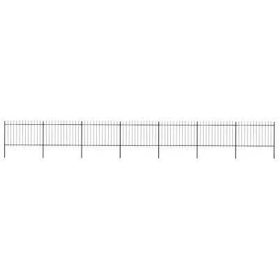 vidaXL Gard de grădină cu vârf tip suliță din oțel 1172x120 cm, negru
