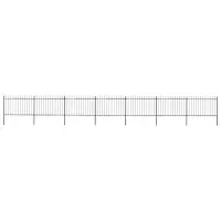 vidaXL Gard de grădină cu vârf tip suliță din oțel 1172x120 cm, negru