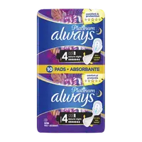 Absorbante Platinum Secure Night marimea 4, Always | 10 buc