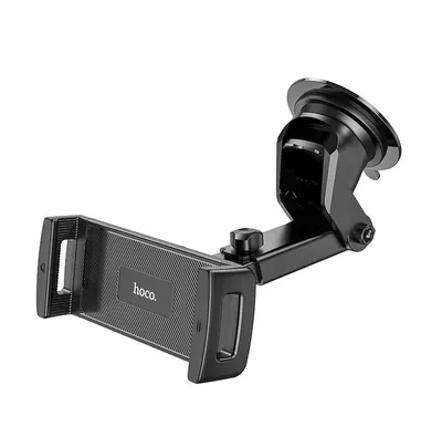 Suport Auto Telefon și Tabletă Hoco CA120, Parbriz și Bord, Universal 4.7–10.5 inch, Negru Engros