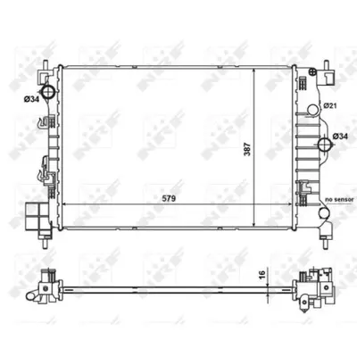 Radiator, racire motor NRF 58496