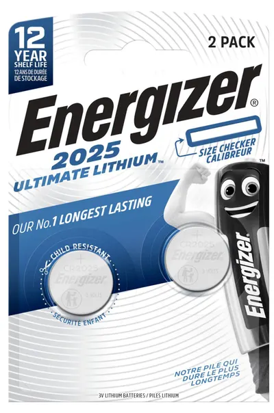 Baterie litiu Energizer - Ultimate CR2025, 2 buc.