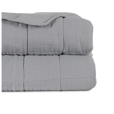 Cuvertură gri matlasată 180x260 cm – Ixia