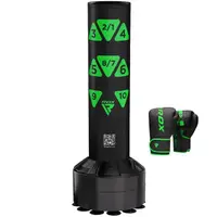 Sac de box de podea copii RDX KT Ronin 4FT, 2-în-1 cu mănuși - Verde