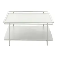 Măsuță de cafea gri deschis din metal 75x75 cm Yuba – Unique Furniture