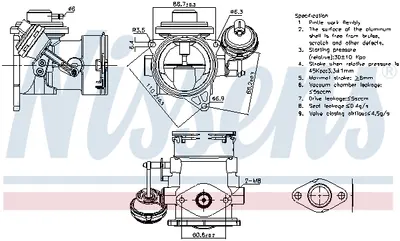 Supapa EGR potrivit VW TOUAREG 2.5D 01.03-05.10