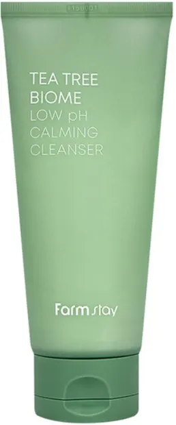 FarmStay Tea Tree Biome Spumă de curățare facială Low pH Calming, 180 ml