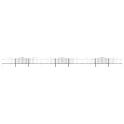 vidaXL Gard de grădină cu vârf tip suliță din oțel 1506x75 cm, negru