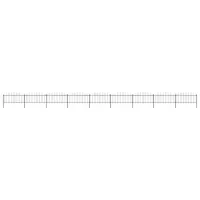 vidaXL Gard de grădină cu vârf tip suliță din oțel 1506x75 cm, negru