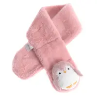 Fular roz cu pinguin