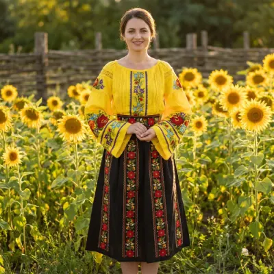 Set traditional format din ie si fusta 48