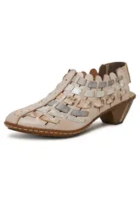 Pantofi dama - bej - piele naturala - interior textil -