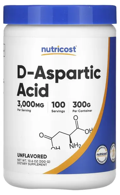 D-Aspartic Acid, 300 g, Nutricost