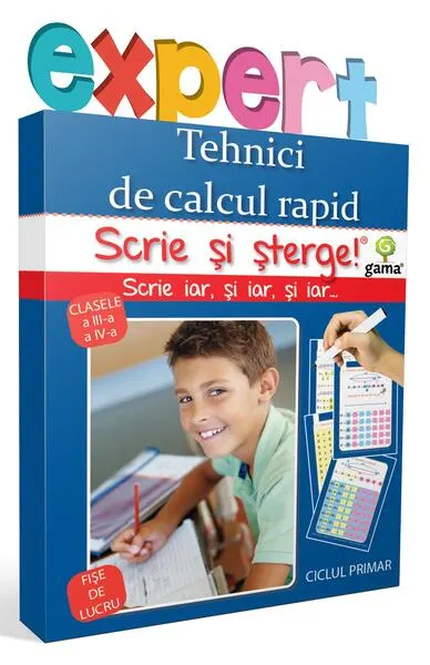 Tehnici de calcul rapid. Scrie și șterge! Expert (8-10 ani) - Paperback - ***