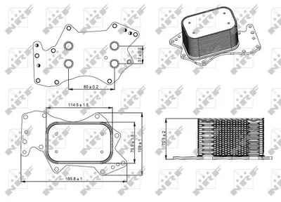 Termoflot radiator ulei (automatic manual) AUDI A4, A4 ALLROAD, A5, A6, A6 ALLROAD, Q5, Q7; VW PHAETON, TOUAREG 2.7D 3.0D intre 2004-2018
