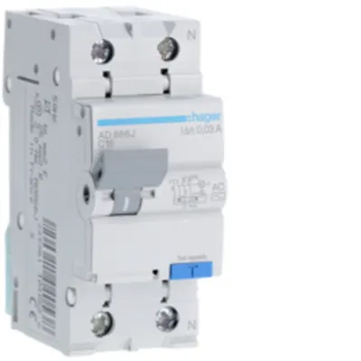 Disjunctor diferențial P+N 16A/30mA, C, 4,5kA, tip AC