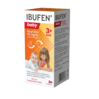 Ibufen Baby 20 mg/ml suspensie orala, Antibiotice | 100 ml