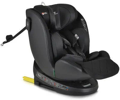 Scaun auto cu opțiune de somn Cangaroo - Castor, i-Size, 40-150 cm, negru