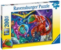 Puzzle Ravensburger din 200 XXL de piese - Space Dinosaurs
